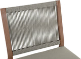 Maui Outdoor Patio Dining Side Chair Set - Elegant Aluminum Frame with Quick-Dry Foam Cushions