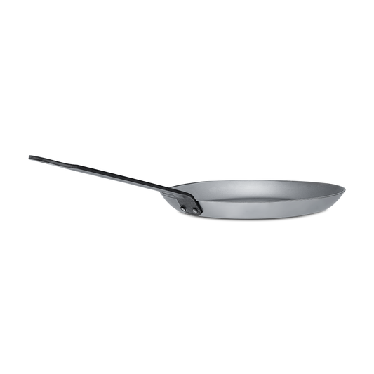 Mauviel M'STEEL Black Carbon Steel Crepe Pan With Iron Handle