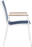 Nizuc Contemporary Outdoor Patio Dining Arm Chair Set of 2 with Durable Waterproof Mesh Fabric