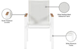 Nizuc Contemporary Outdoor Patio Dining Arm Chair Set of 2 with Durable Waterproof Mesh Fabric