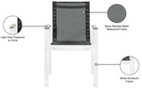 Nizuc Contemporary Outdoor Patio Dining Arm Chair Set of 2 with Durable Waterproof Mesh Fabric