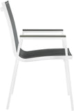 Nizuc Contemporary Outdoor Patio Dining Arm Chair Set of 2 with Durable Waterproof Mesh Fabric