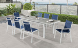 Nizuc Contemporary Outdoor Patio Dining Arm Chair Set of 2 with Durable Waterproof Mesh Fabric