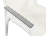 Nizuc Contemporary Outdoor Patio Dining Arm Chair Set of 2 with Durable Waterproof Mesh Fabric