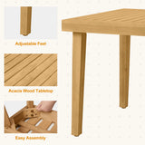 Patio Dining Table Acacia Wood Picnic Table For Backyard