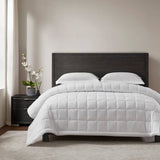 Cloudsoft Microfiber Blanket with Puffy Fiber Fill, White