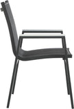 Nizuc Contemporary Outdoor Patio Dining Arm Chair Set of 2 with Durable Waterproof Mesh Fabric