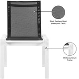 Nizuc Outdoor Patio Dining Chair Set - Stylish Waterproof Mesh Fabric & Durable Aluminum Frame