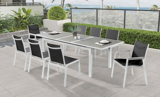 Nizuc Outdoor Patio Dining Chair Set - Stylish Waterproof Mesh Fabric & Durable Aluminum Frame