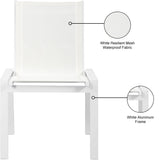 Nizuc Outdoor Patio Dining Chair Set - Stylish Waterproof Mesh Fabric & Durable Aluminum Frame