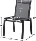 Nizuc Outdoor Patio Dining Chair Set - Stylish Waterproof Mesh Fabric & Durable Aluminum Frame