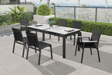 Nizuc Outdoor Patio Dining Chair Set - Stylish Waterproof Mesh Fabric & Durable Aluminum Frame