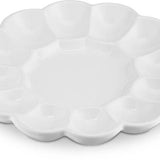 Kook Ceramic Egg Tray for 12 Eggs, 9.8 in White