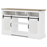 65-inch Farmhouse Tv Stand with Barn Doors – Rustic Console