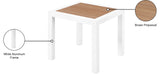 Nizuc Contemporary Outdoor Patio End Table with Durable Aluminum Frame for Stylish Relaxation