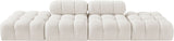 Ames - 4 Piece Boucle Upholstered Modular Sofa With 2 Backless Seats