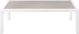 Nizuc Contemporary Outdoor Patio Coffee Table with Durable Aluminum Frame for Stylish Relaxation