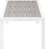 Nizuc Contemporary Outdoor Patio Coffee Table with Durable Aluminum Frame for Stylish Relaxation