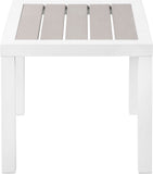 Nizuc Contemporary Outdoor Patio End Table with Durable Aluminum Frame for Stylish Relaxation