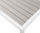 Nizuc Contemporary Outdoor Patio End Table with Durable Aluminum Frame for Stylish Relaxation