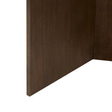 Mid-Century Round Wood Coffee Table, Brown