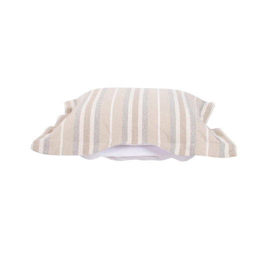 Indoor/Outdoor Puff Scroll Ottoman Dune Sand Cover Only