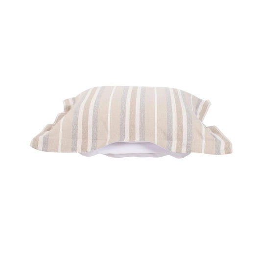 Indoor/Outdoor Puff Scroll Ottoman Dune Sand Cover Only