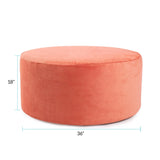 Universal Round Ottoman Cover- Pana Terra