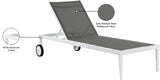 Nizuc Adjustable Sun Chaise Lounge Chair - Contemporary Outdoor Patio Aluminum Frame for Relaxation