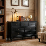 7 Drawer Dresser with Solid Wood Legs