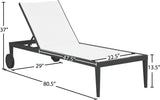 Nizuc Adjustable Sun Chaise Lounge Chair - Contemporary Outdoor Patio Aluminum Frame for Relaxation