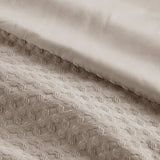 Waffle Weave Textured Duvet Cover Set, Neutral
