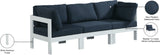 Nizuc Modular Outdoor Patio Sofa Set with Waterproof Fabric and Sturdy Aluminum Frame for Comfort