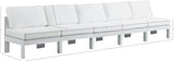 Nizuc Contemporary Outdoor Modular Sofa with Waterproof Fabric and Sturdy Aluminum Frame Design