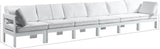 Nizuc Contemporary Outdoor Modular Sofa with Waterproof Fabric and Sturdy Aluminum Frame Design