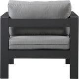 Nizuc Contemporary Outdoor Patio Arm Chair - Stylish Waterproof Fabric & Sturdy Aluminum Frame