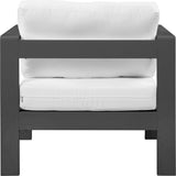 Nizuc Contemporary Outdoor Patio Arm Chair - Stylish Waterproof Fabric & Sturdy Aluminum Frame