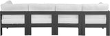 Nizuc Contemporary Outdoor Modular Sofa with Waterproof Fabric and Sturdy Aluminum Frame Design