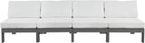 Nizuc Contemporary Outdoor Modular Sofa with Waterproof Fabric and Sturdy Aluminum Frame Design