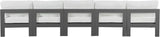 Nizuc Contemporary Outdoor Modular Sofa with Waterproof Fabric and Sturdy Aluminum Frame Design