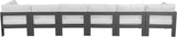 Nizuc Contemporary Outdoor Modular Sofa with Waterproof Fabric and Sturdy Aluminum Frame Design