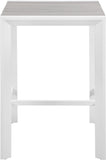 Nizuc Contemporary Outdoor Aluminum Square Bar Table with Sleek Design for Stylish Entertaining