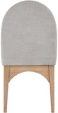 Waldorf Dining Chair - Elegant Chenille Fabric Arm Chair with Solid Ash Wood and Natural Finish