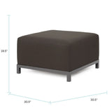 Axis Ottoman Seascape Charcoal Titanium Frame