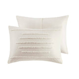 Wholesale Chenille Stripes 3PC Comforter/Duvet Cover/Coverlet, Ivory