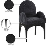 Waldorf Dining Chair - Elegant Chenille Armchair with Solid Ash Wood Frame for Stylish Dining Spaces
