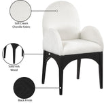 Waldorf Dining Chair - Elegant Chenille Armchair with Solid Ash Wood Frame for Stylish Dining Spaces