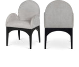 Waldorf Dining Chair - Elegant Chenille Armchair with Solid Ash Wood Frame for Stylish Dining Spaces