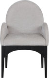 Waldorf Dining Chair - Elegant Chenille Armchair with Solid Ash Wood Frame for Stylish Dining Spaces