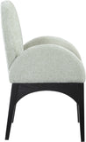 Waldorf Dining Chair - Elegant Chenille Armchair with Solid Ash Wood Frame for Stylish Dining Spaces